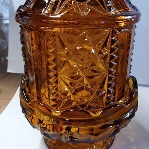 Amber Glass Fairy Lamp
